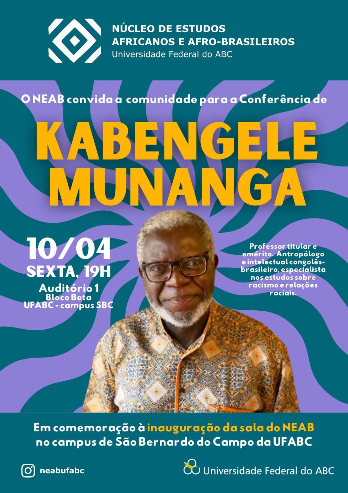 Confer&ecirc;ncia com o professor Kabengele Munanga