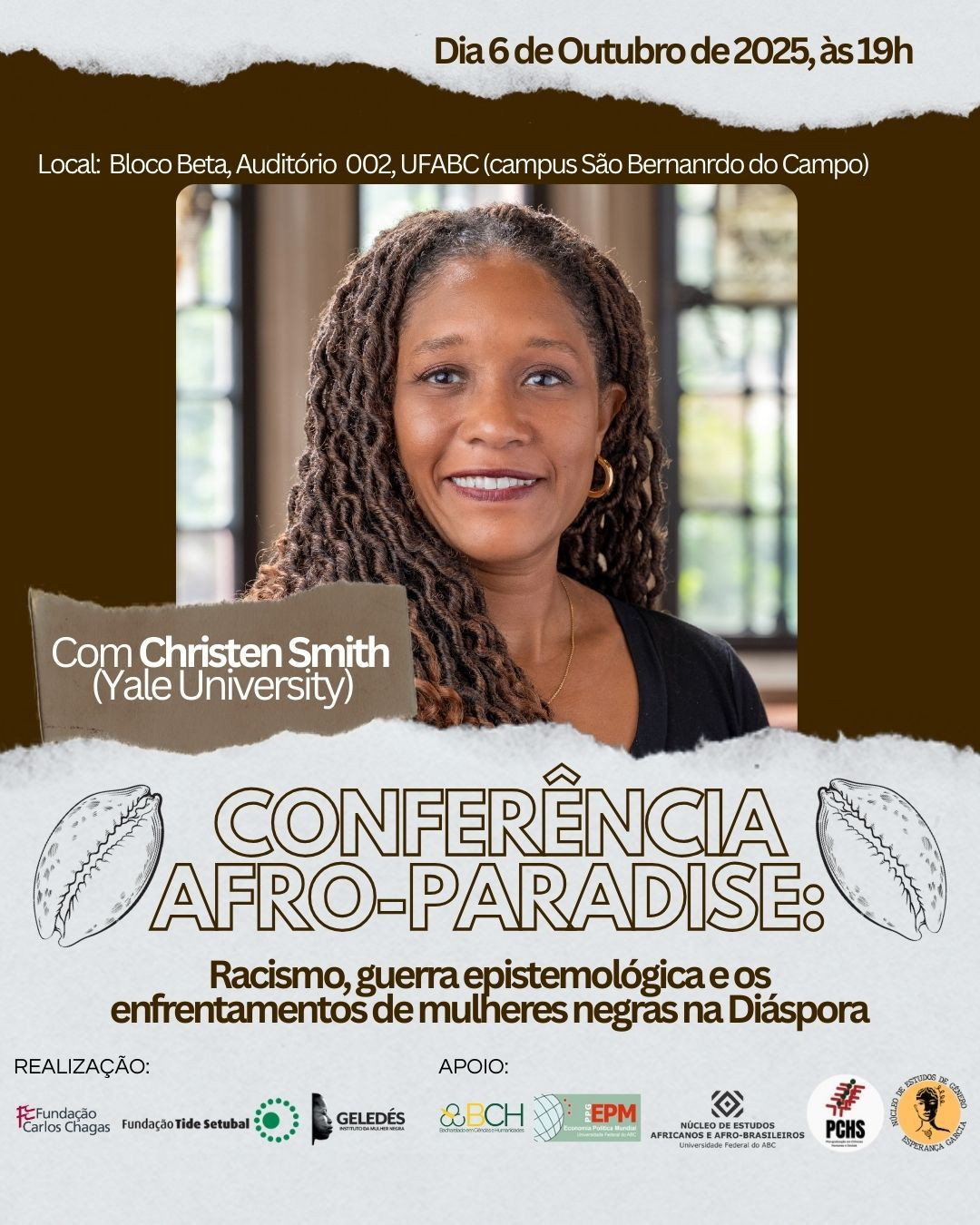 Confer&ecirc;ncia Afro-Paradise: Racismo, Guerra Epistemol&oacute;gica e os Enfrentamentos de Mulheres Negras na Di&aacute;spora
