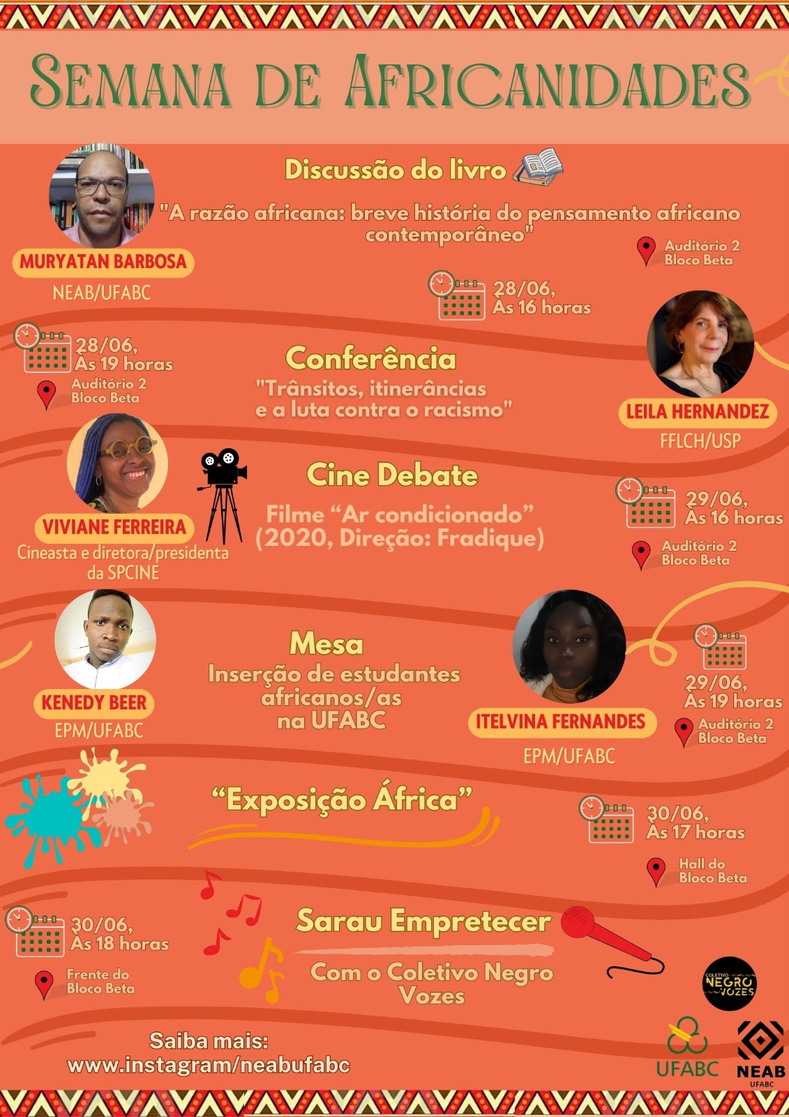 Semana de Africanidades 2023 - Programação