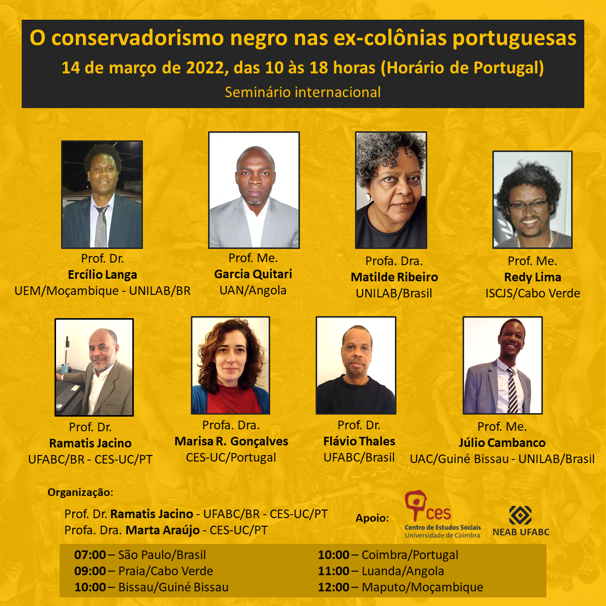 Cartaz "O conservadorismo negro nas ex-colônias portuguesas"